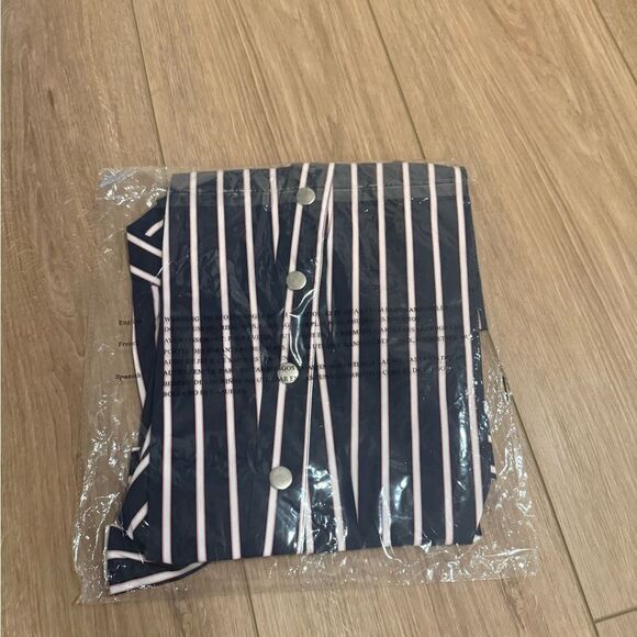 Striped Navy and White Button-Down Dress - Picture 11 of 11